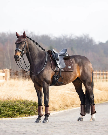 LeMieux Puissance Suede Dressage Square Brown