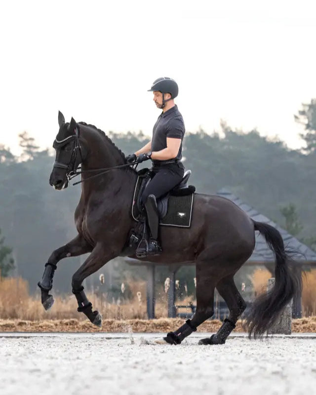 LeMieux Puissance Suede Dressage Square Black