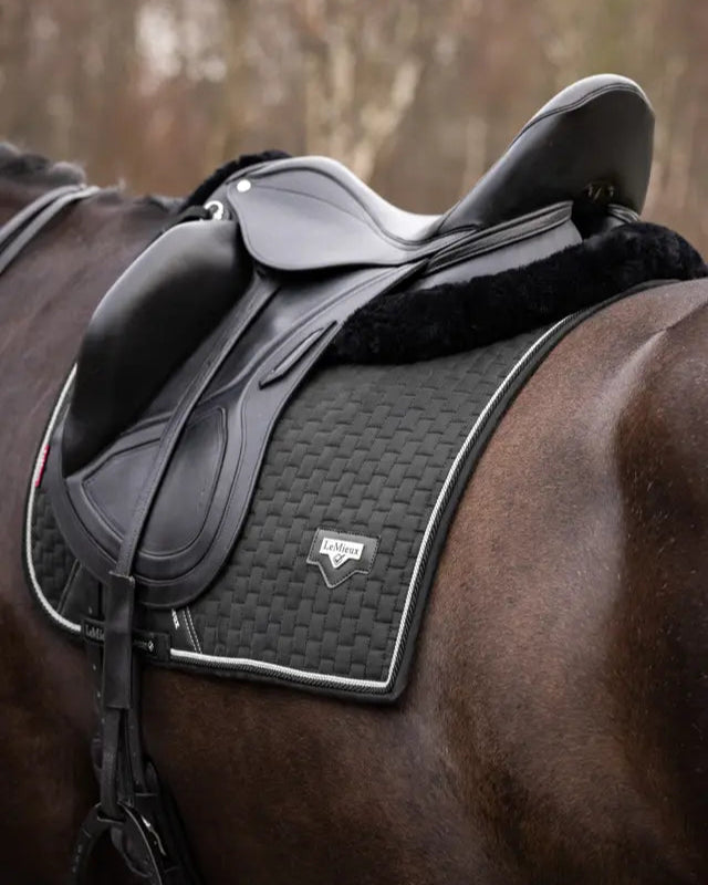 LeMieux Puissance Suede Dressage Square Black