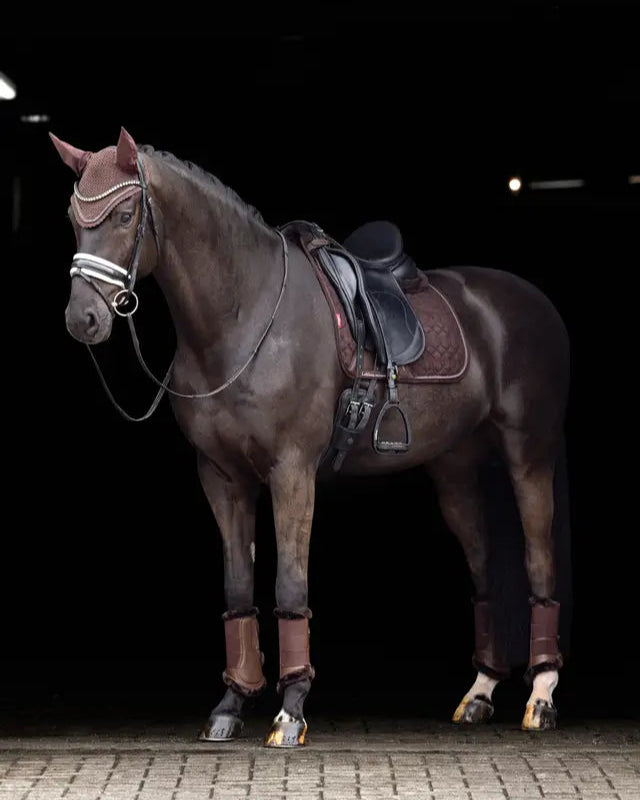 LeMieux Crystal Suede Dressage Square Brown