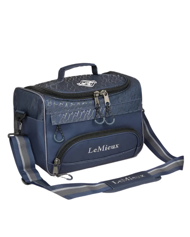 LeMieux Elite ProKit Lite Grooming Bag Navy | Portable Horse Grooming Supplies Organizer with Shoulder Strap
