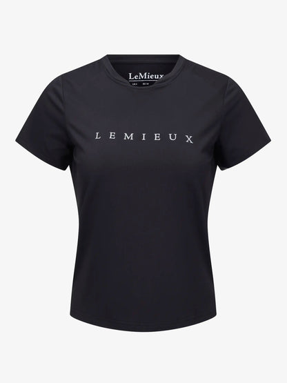 Lemieux Sports T-Shirt Black - Women's Horse Riding Apparel, Quick-Drying, Sweat-Wicking