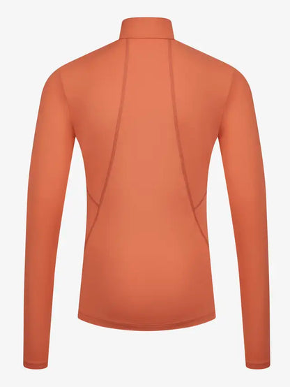 LeMieux Young Rider Apricot Base Layer - Long Sleeve Riding Shirt, UV Protection, Back View