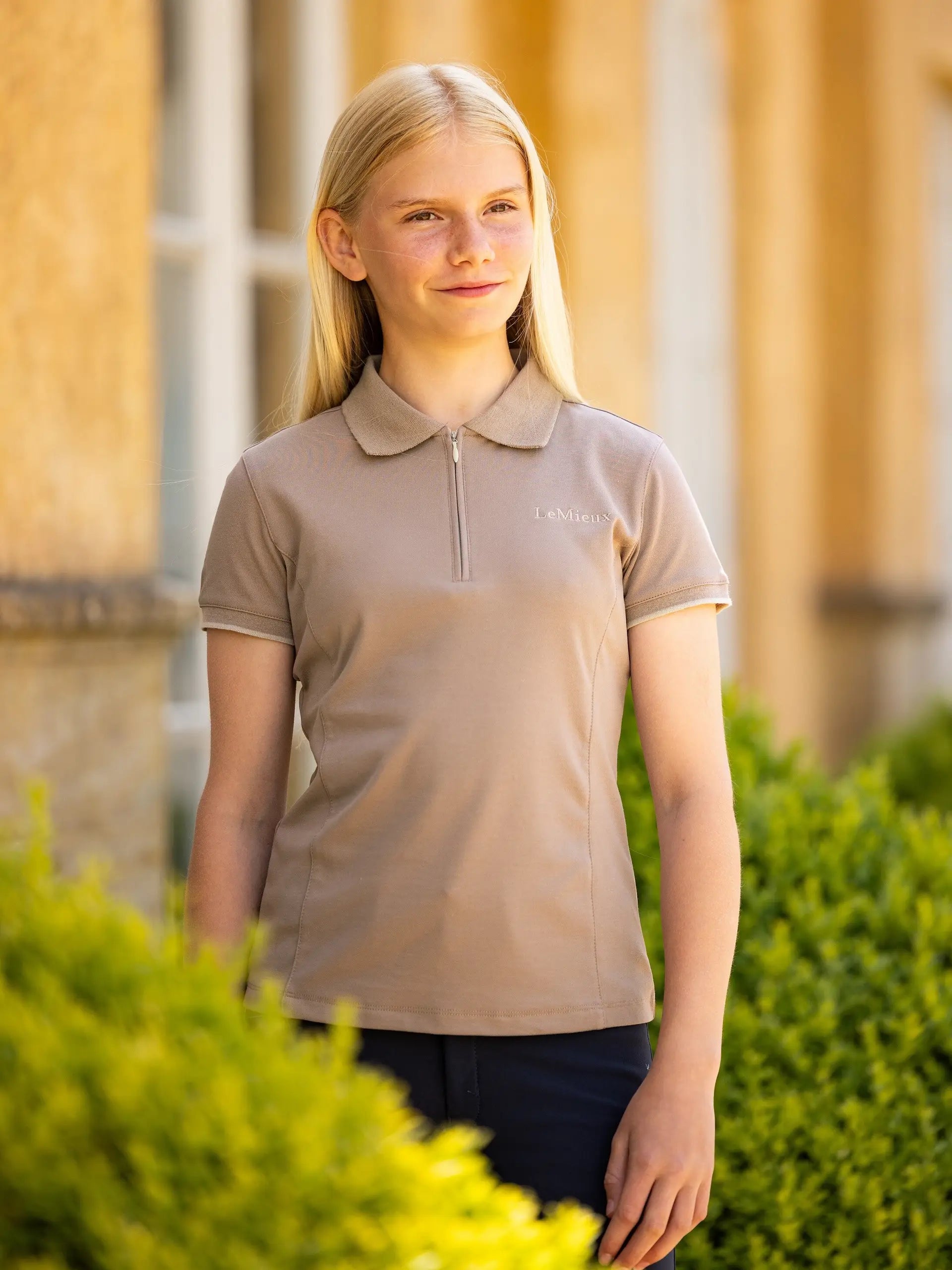 LEMIEUX Young Rider Polo Shirt Mink | Equestrian Riding Apparel