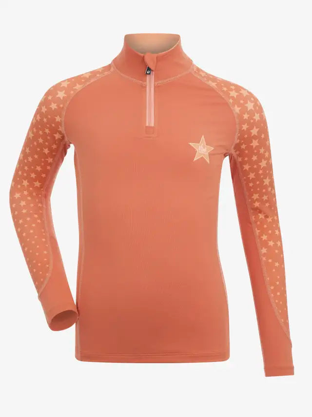 LEMIEUX MINI BASE LAYER APRICOT - Kids Equestrian Shirt with Star Design by Equiflair