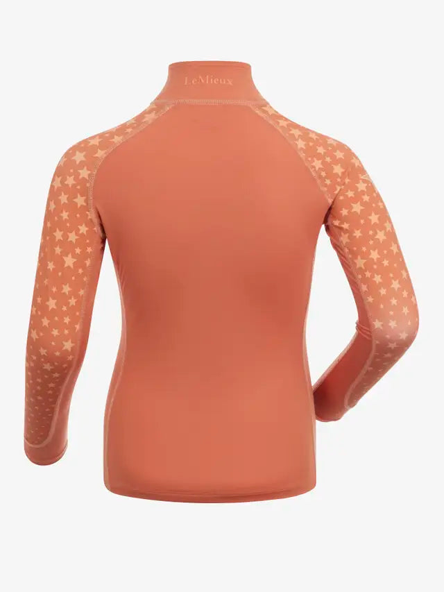 LEMIEUX Mini Apricot Base Layer - Equestrian Kids Riding Shirt with Star Sleeves
