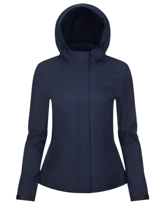 Lemieux Isla Navy Waterproof Jacket for Women | Short Length, Hooded, Available at Equiflair