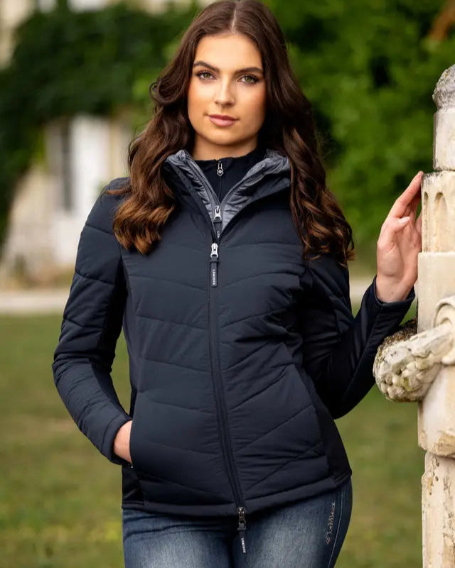 LEMIEUX BRIONEY HYBRID JACKET NAVY: Stylish and versatile outerwear for women by Equiflair.