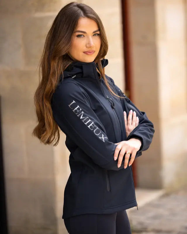 Lemieux Celine Soft Shell Jacket Navy: Water Resistant Riding Jacket for Women | Equiflair