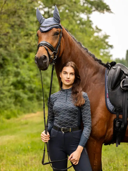 LeMieux Classic Fly Hood - Jay Blue for Horses | Equestrian Fly Protection from Equiflair