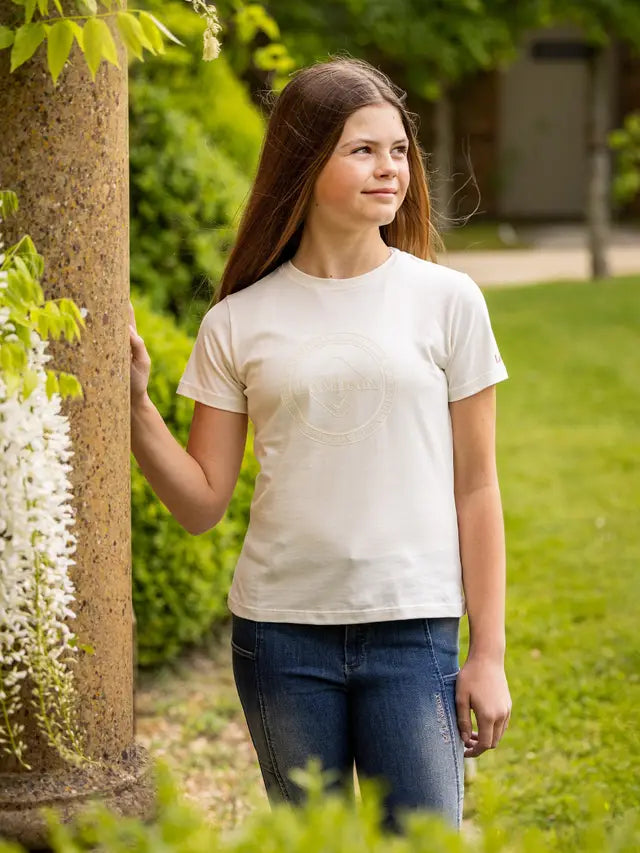 LEMIEUX Young Rider Arianna Ecru T-Shirt - Equestrian Apparel for Girls