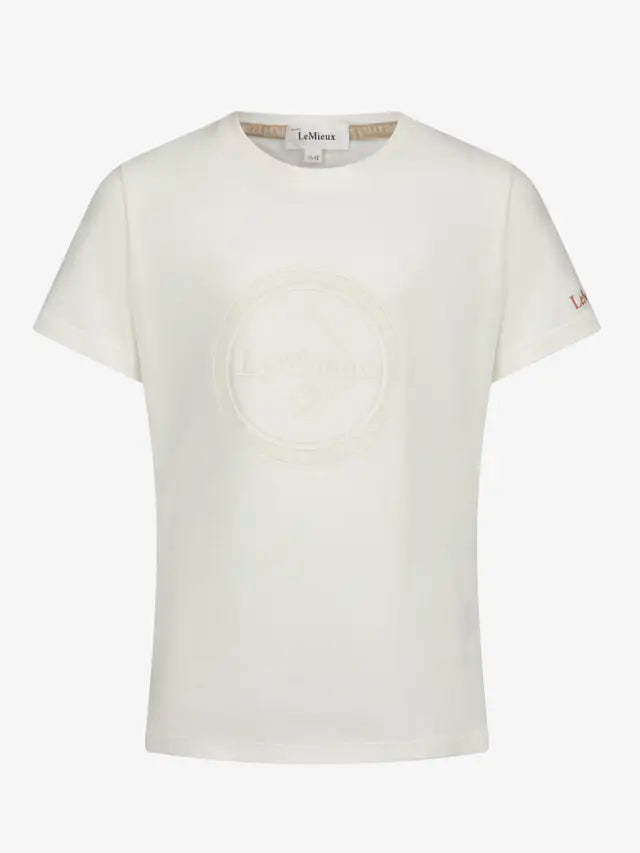 LEMIEUX Young Rider Arianna T-Shirt ECRU - Equiflair: Soft Cotton Tee for Girls Equestrian Style - Casual, Comfortable