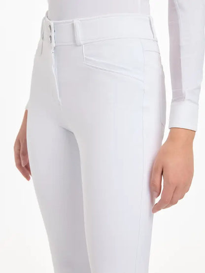 LEMIEUX FREYA PRO White Breeches - High Waist, Silicone Grip Riding Pants