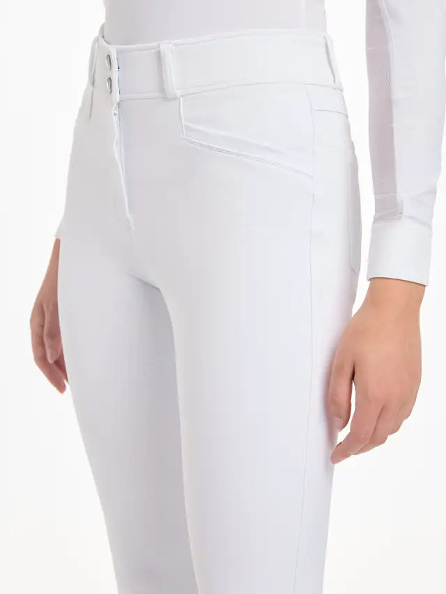 LEMIEUX FREYA PRO White Breeches - High Waist, Silicone Grip Riding Pants