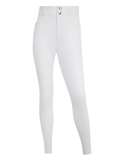 LeMieux Freya Pro Breeches - White Riding Leggings for Young Equestrian Riders | Full Seat, High Waist, Comfortable Fit