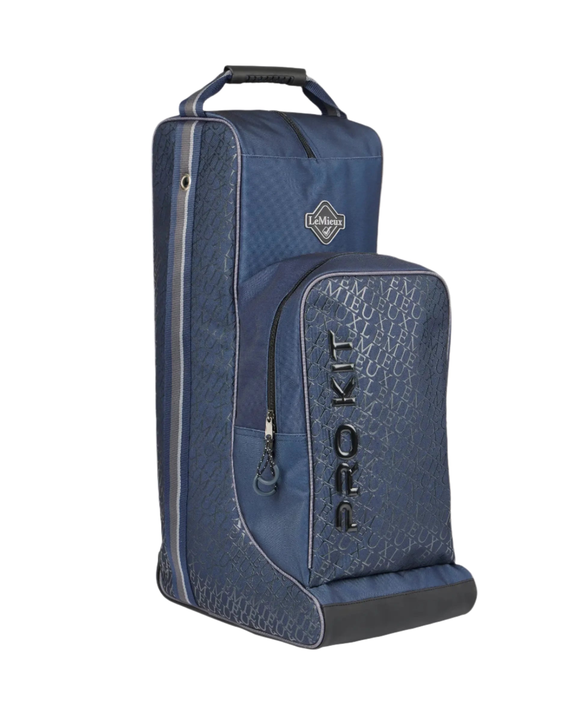 LeMieux Elite Pro Navy Boot & Hat Bag: Equestrian Riding Gear Storage, Waterproof, Stylish. Equiflair store.