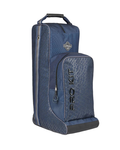 LeMieux Elite Pro Navy Boot & Hat Bag: Equestrian Riding Gear Storage, Waterproof, Stylish. Equiflair store.
