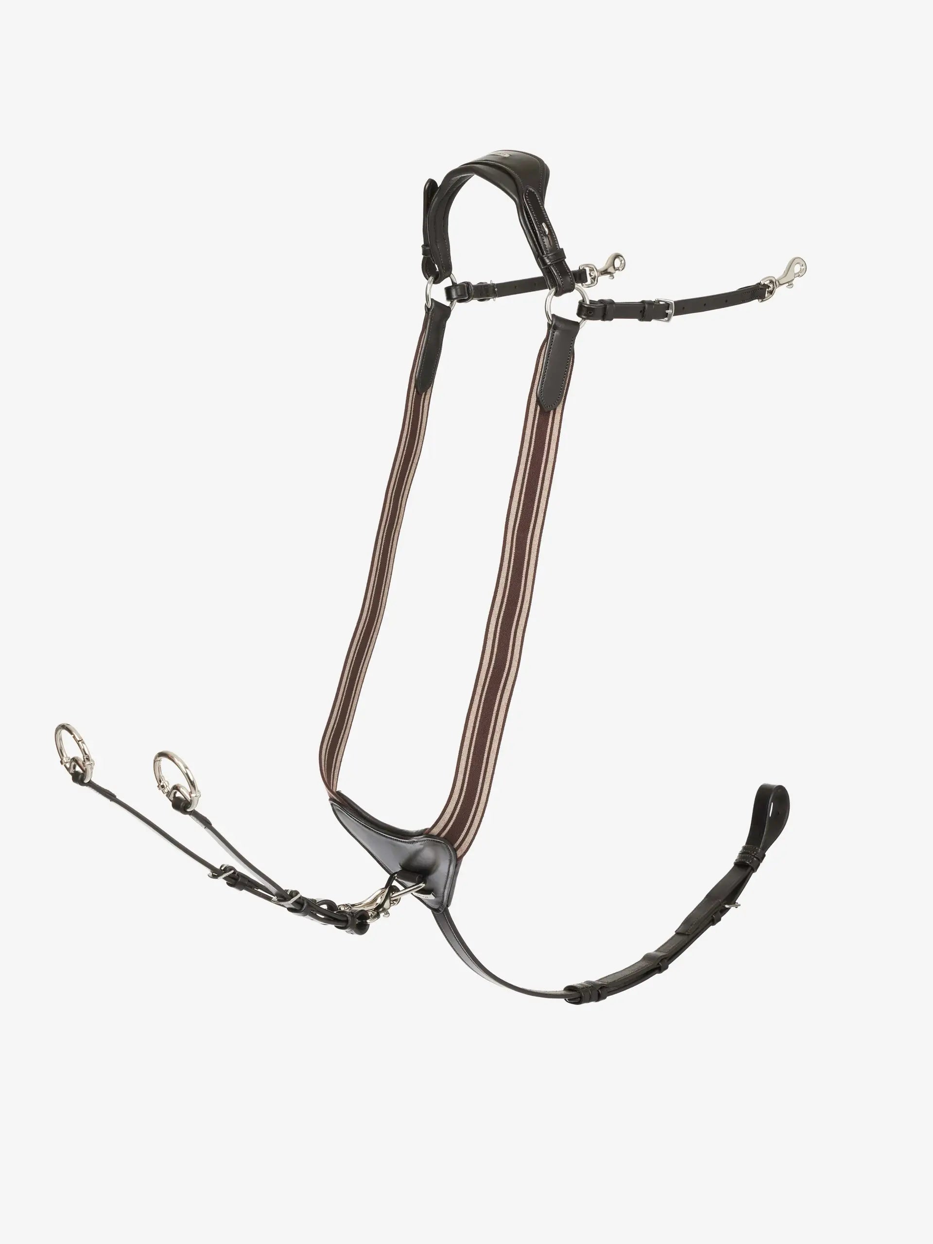 LEMIEUX Arika Elasticated Breastplate Havana/Silver | Horse Riding Equestrian Equipment