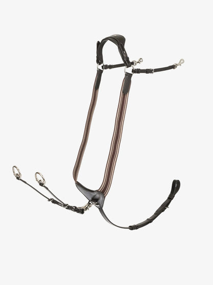 LEMIEUX Arika Elasticated Breastplate Havana/Silver | Horse Riding Equestrian Equipment