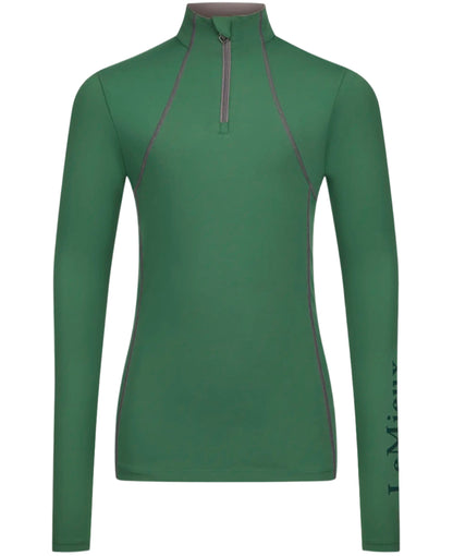 LeMieux Young Rider Baselayer - Hunter Green Riding Shirt, Performance Apparel