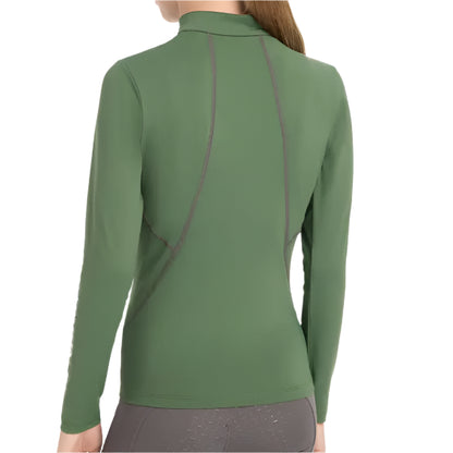 LEMIEUX Young Rider Hunter Green Base Layer: UV50+, Sweat-Wicking, Antimicrobial Technical Fabric