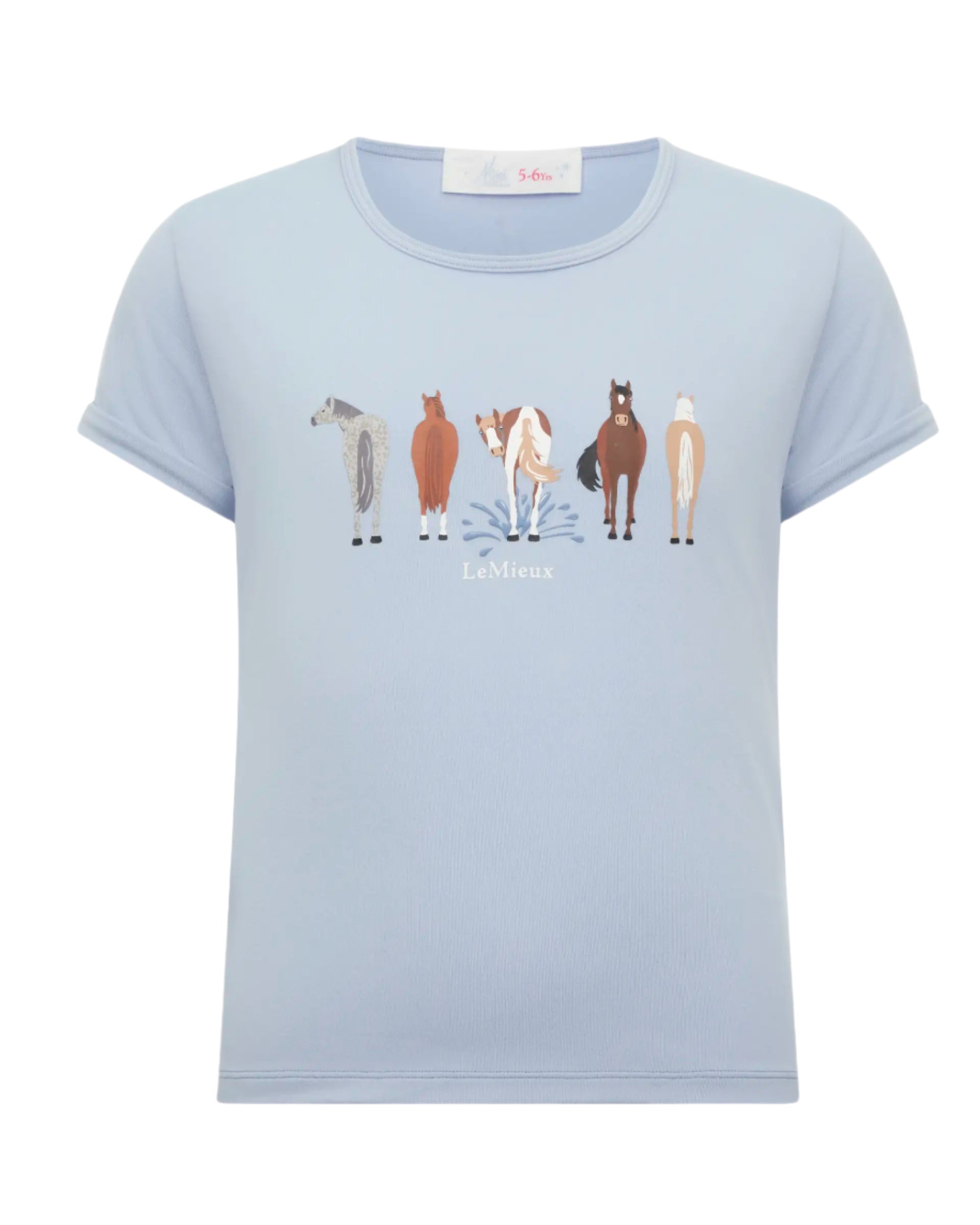 LeMieux Mini Puddle Pals T-Shirt - Mist Color, Kids Horse Graphic Tee