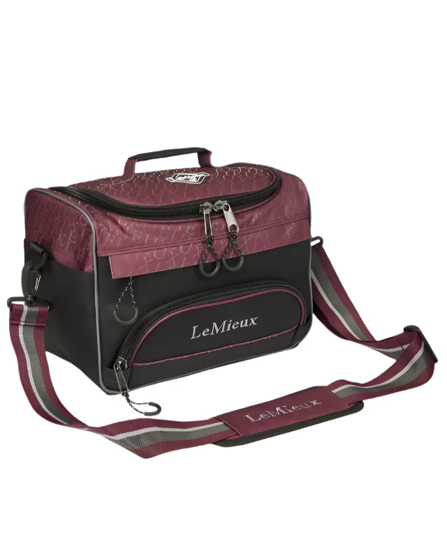 LEMIEUX Elite ProKit Lite Grooming Bag - Burgundy Horse Grooming Travel Bag