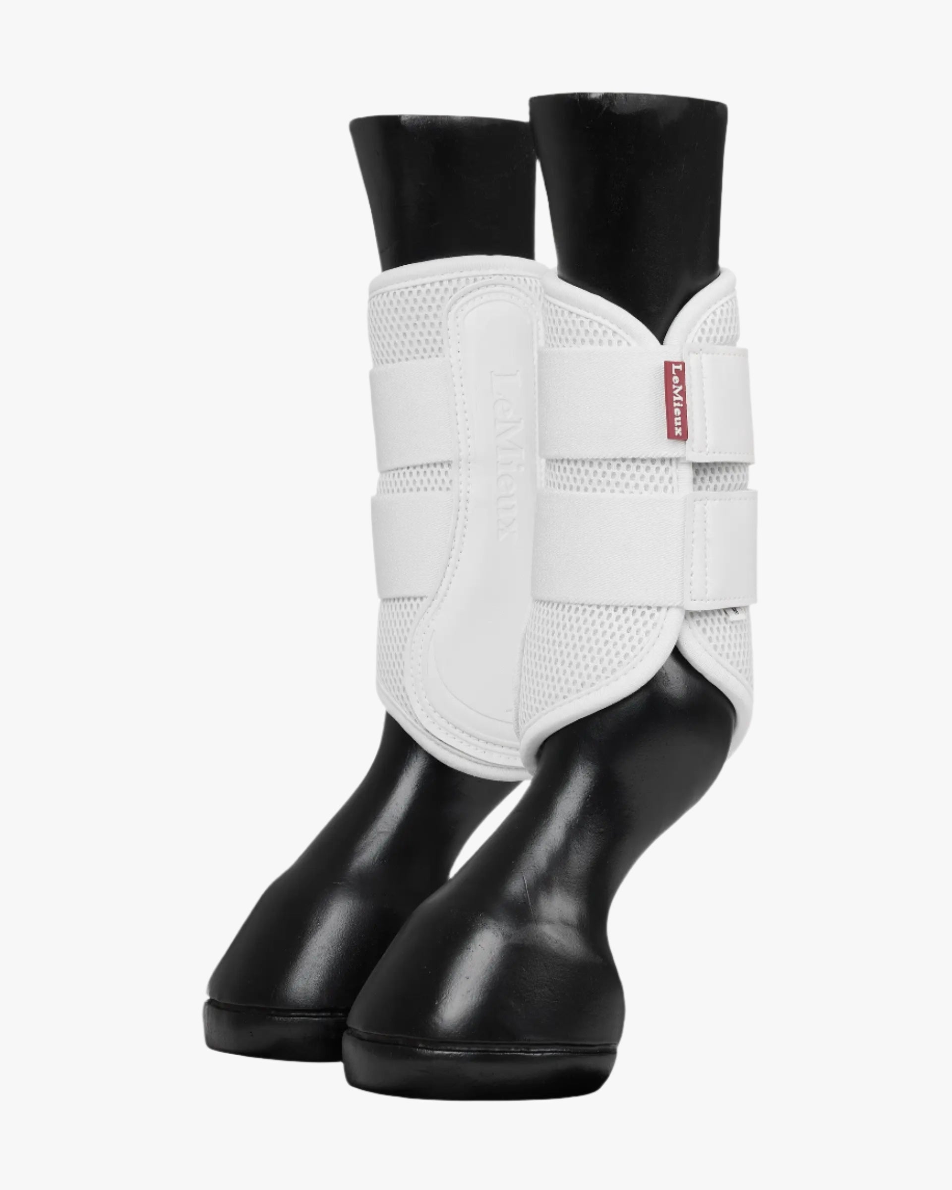 LeMieux Mesh Brushing Boots - White Horse Leg Protection - Equestrian Gear