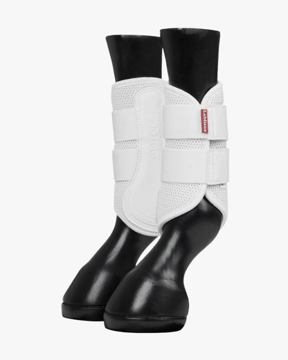 LeMieux Mesh Brushing Boots - White Horse Leg Protection - Equestrian Gear