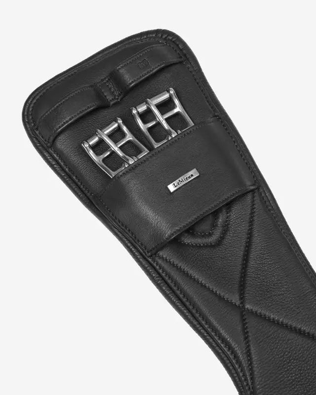 Lemieux Arika Contoured Dressage Girth - Black Leather Equestrian Horse Girth