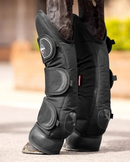 LEMIEUX TRAVEL BOOTS BLACK: Horse Leg Protection, Carbon Nano-Fibre Cooling, Horse Riding Gear