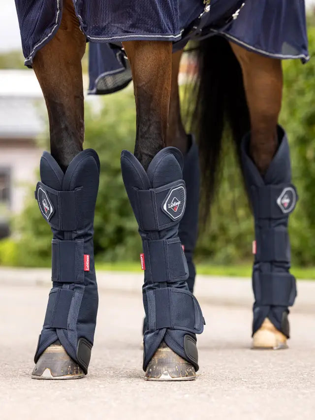 LEMIEUX TRAVEL BOOTS NAVY: Horse Leg Protection for Safe Transport | Equiflair