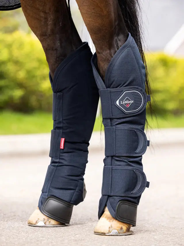 LeMieux Navy Horse Travel Boots - Protection and Cooling for Safe Transportation