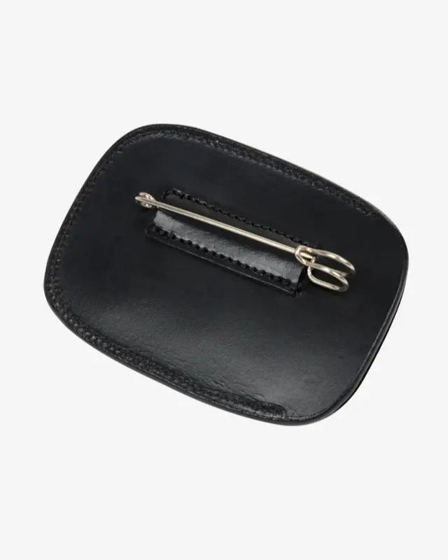 LeMieux Black Leather Saddle Number Holder | Equestrian Competition Accessory