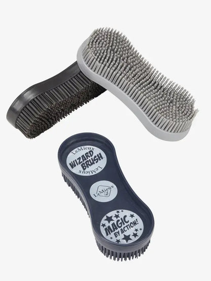 Lemieux Wizard Horse Grooming Brush Trio: Navy, Grey & Black. Equine Grooming Essential, Equiflair.