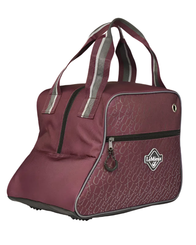 LeMieux Elite Pro Burgundy Short Boot Bag for Equestrian Riding Boots