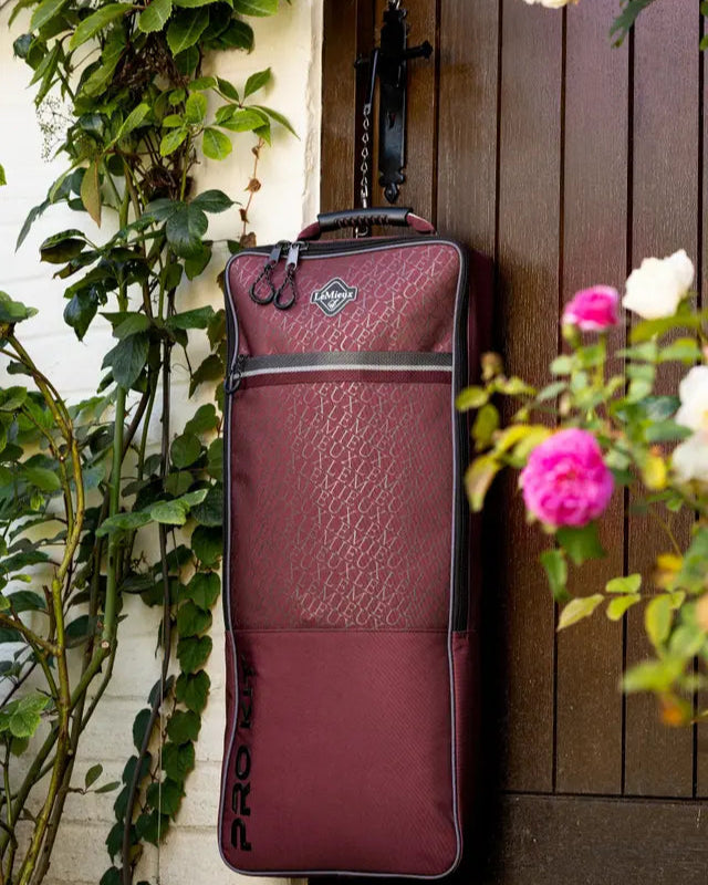 LeMieux Elite Pro Bridle Bag - Burgundy Waterproof Equestrian Gear Storage