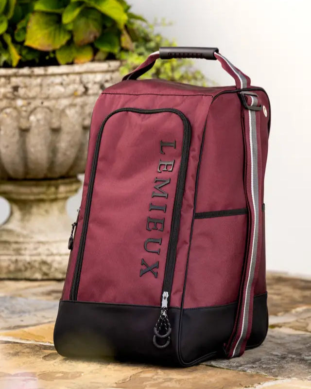 LeMieux Elite Wellington Boot Bag Burgundy