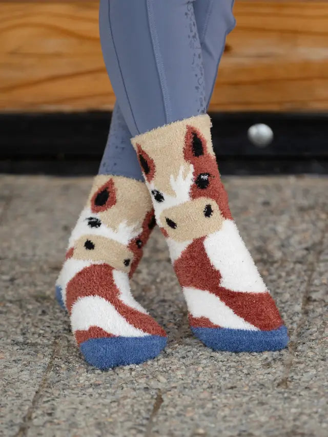 LeMieux Mini Fluffy Character Socks Flash