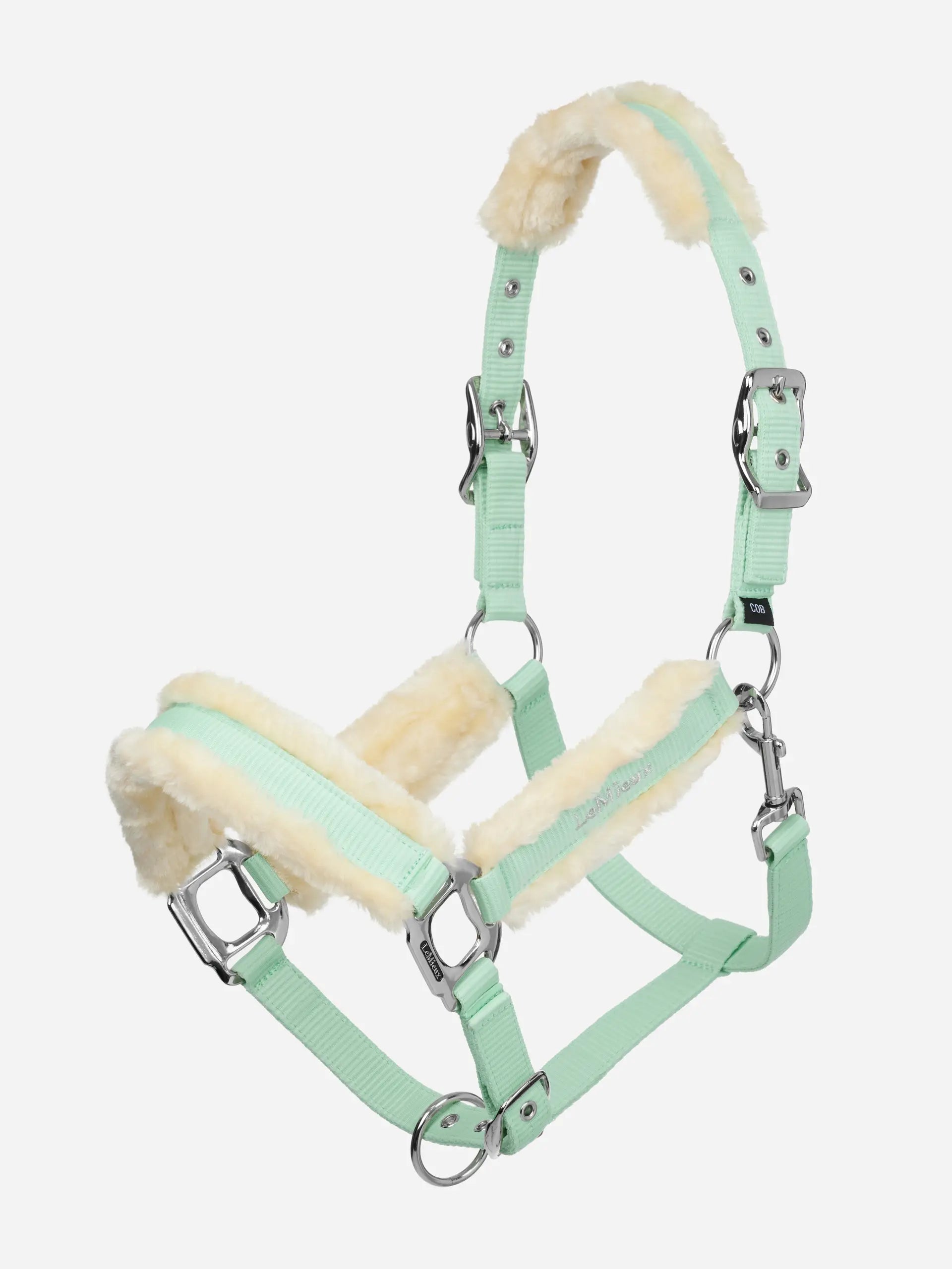 LeMieux Harlow Softmint Plush Headcollar - Horse Halter with Faux Fur Padding