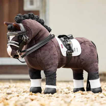 LeMieux Toy Pony Dressage Square - White. Miniature dressage pad for toy horse. Equestrian toy accessory. Equiflair store.