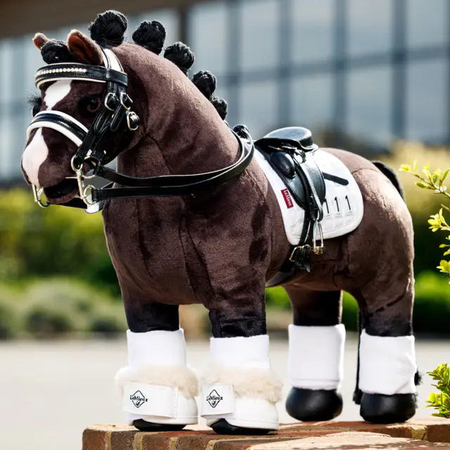 LeMieux Toy Pony Dressage Over Reach Boots - White | Equiflair | Toy Horse Accessory | Equestrian Gift