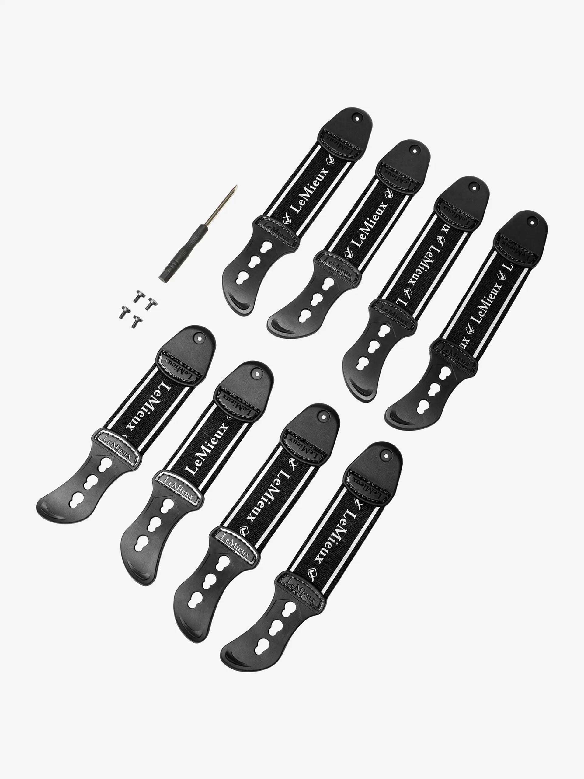 LEMIEUX EXO-FLEX Tendon Boot Spare Straps Set Black | Replacement Equestrian Parts