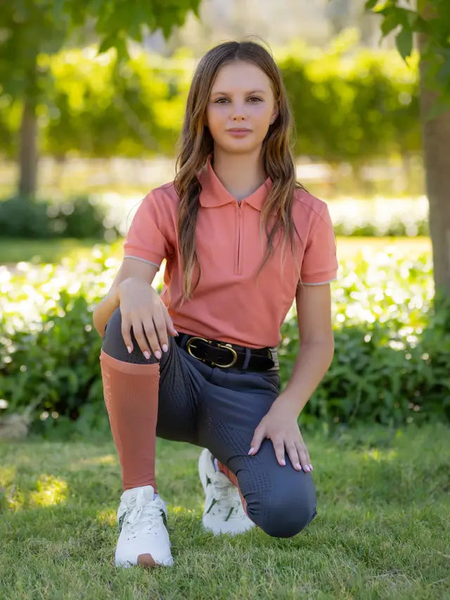 LeMieux Young Rider Apricot Polo Shirt | Equestrian Apparel at Equiflair