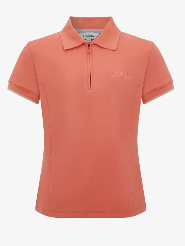 LeMieux Young Rider Polo Shirt Apricot: Equestrian Youth Clothing. Riding Apparel for Girls and Boys.