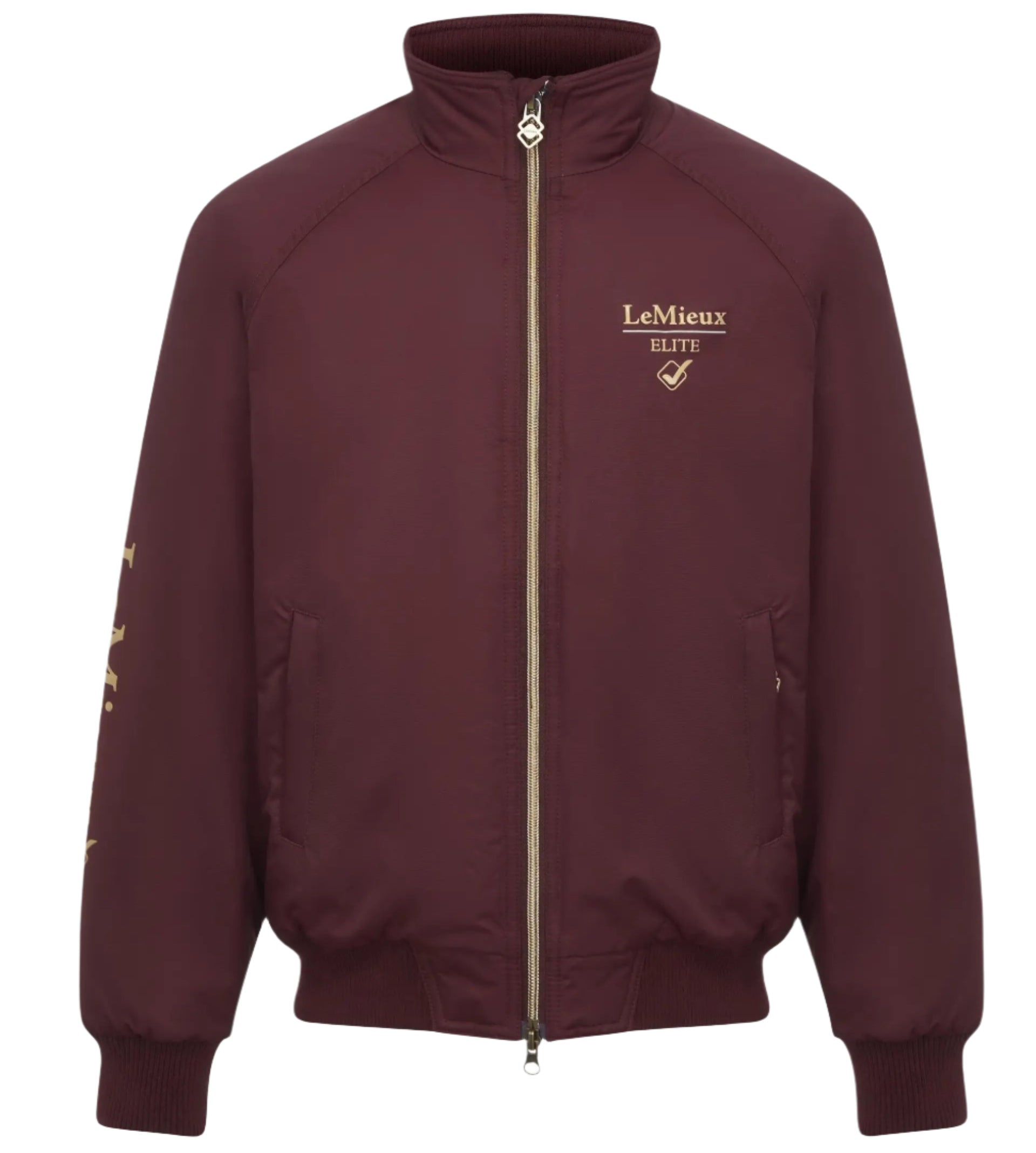 LEMIEUX Young Rider Elite Team Jacket Burgundy: Stylish equestrian jacket for young riders, waterproof & wind resistant, perfect for riding.