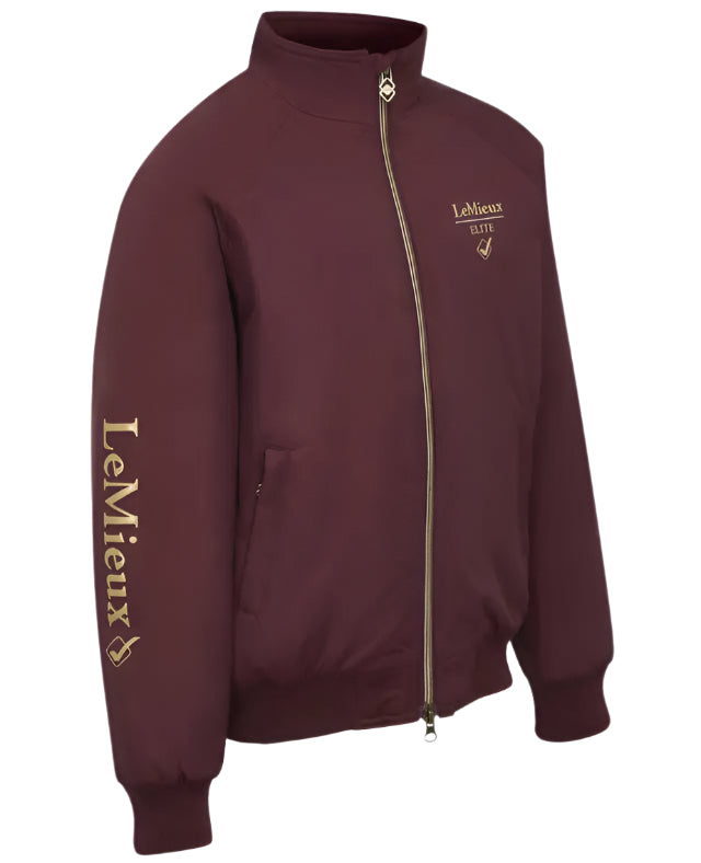 LEMIEUX YOUNG RIDER ELITE TEAM JACKET BURGUNDY, waterproof wind-resistant rider jacket for kids