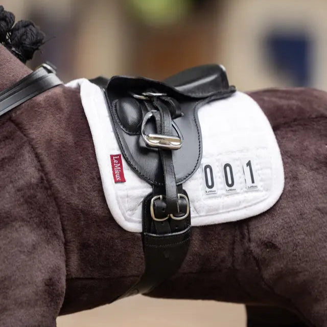 LeMieux Toy Pony Dressage Saddle Black - Miniature Equestrian Saddle for Toy Horses