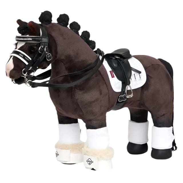 LEMIEUX Toy Pony Dressage Over Reach Boots - White: Plush horse accessory for kids