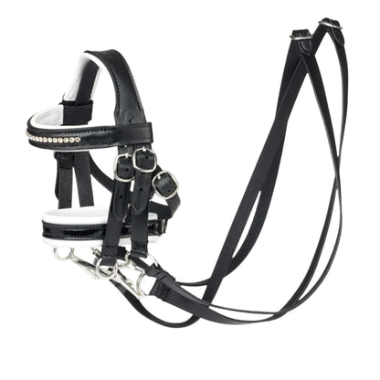 LeMieux Toy Pony Double Bridle - Black Dressage Replica with Crystal Browband